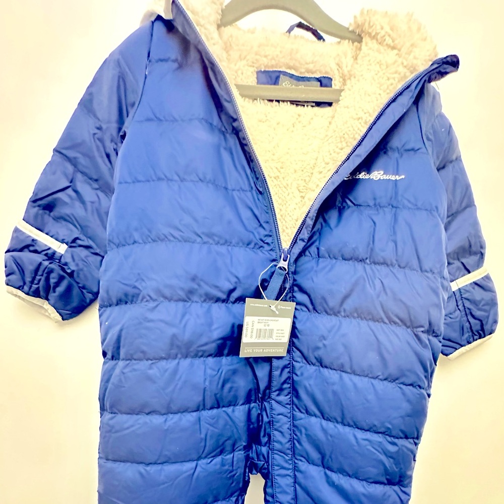 Eddie Bauer Baby Down Snowsuit - 12m-18m - NAVY - NWT!!